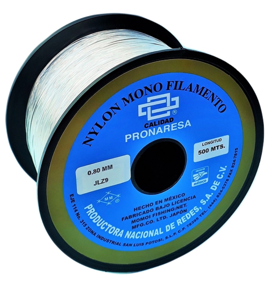 Hilo Monofilamento PRONARESA 0.80x500 Blanco