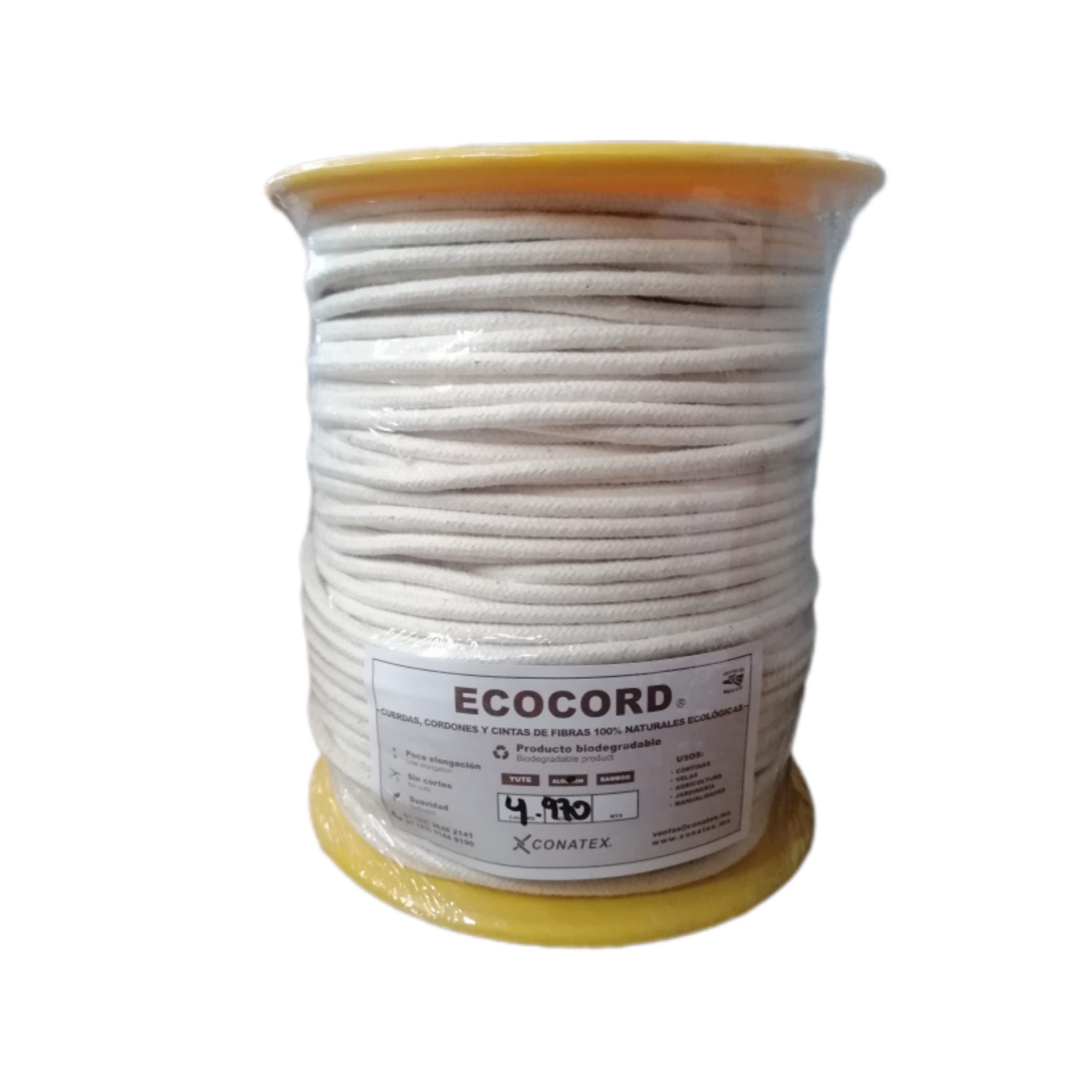 Cordon Trenzado Algodon Carrete De 1 KG 2.5MM
