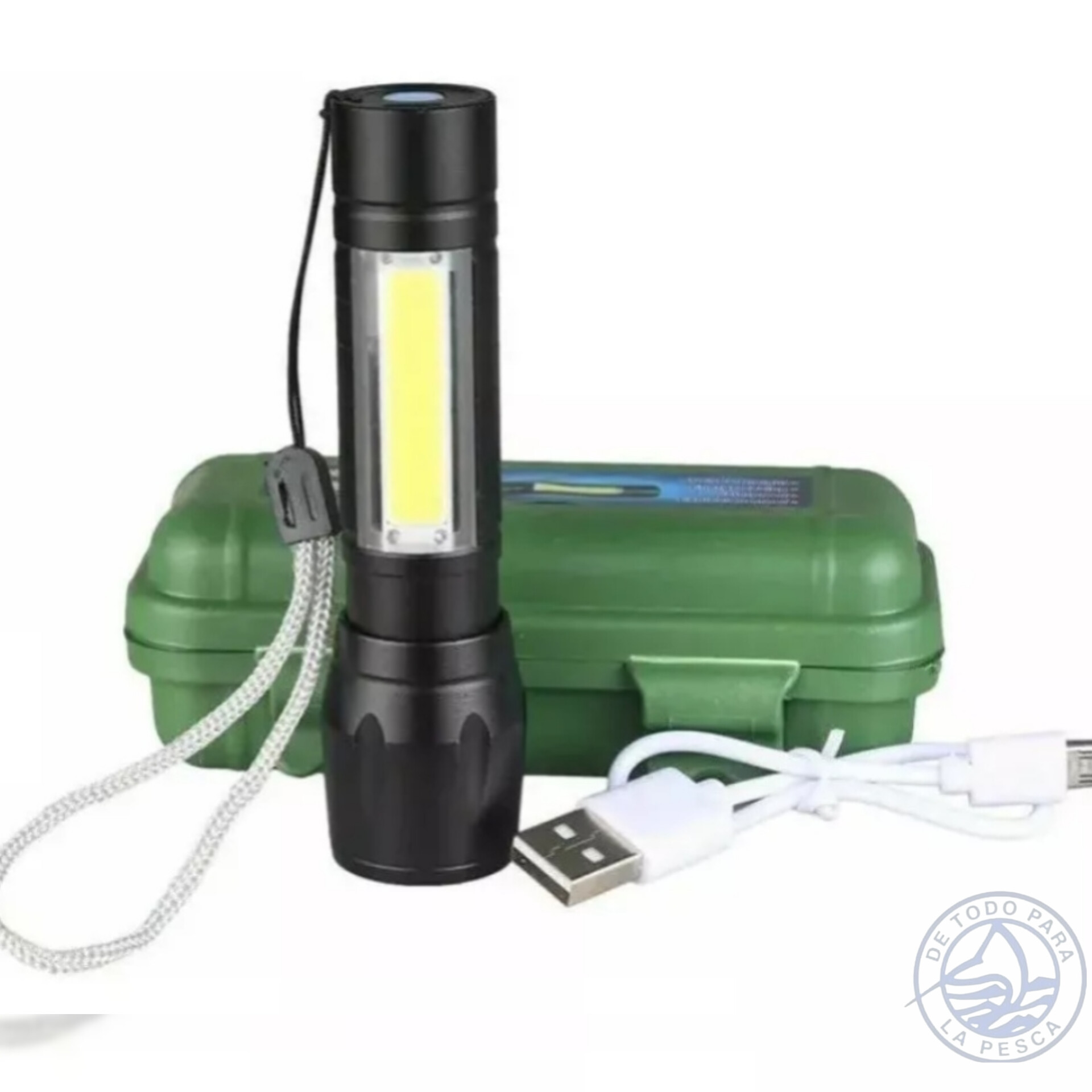 Lampara Tactica Recargable USB Luz LED