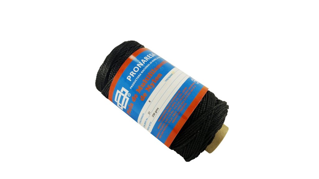 Piola Nylon Negra Calibre #21